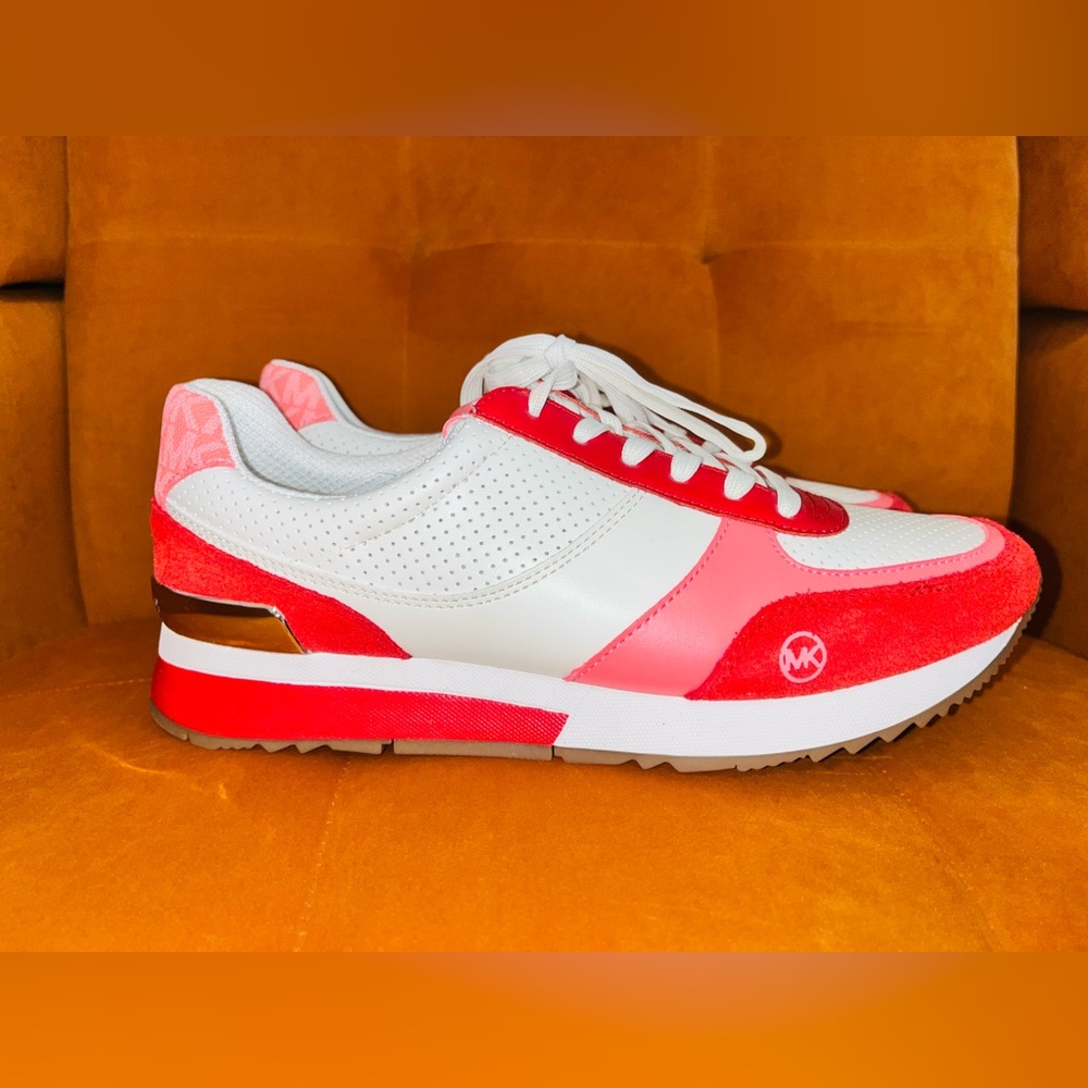 Michael Kors Red and White Women's Sneakers